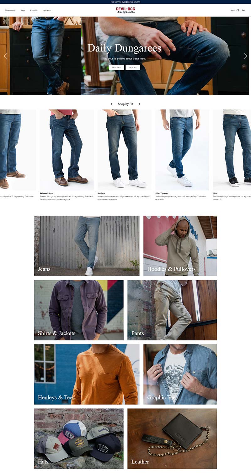 Devil Dog Dungarees 美国牛仔裤品牌购物网站