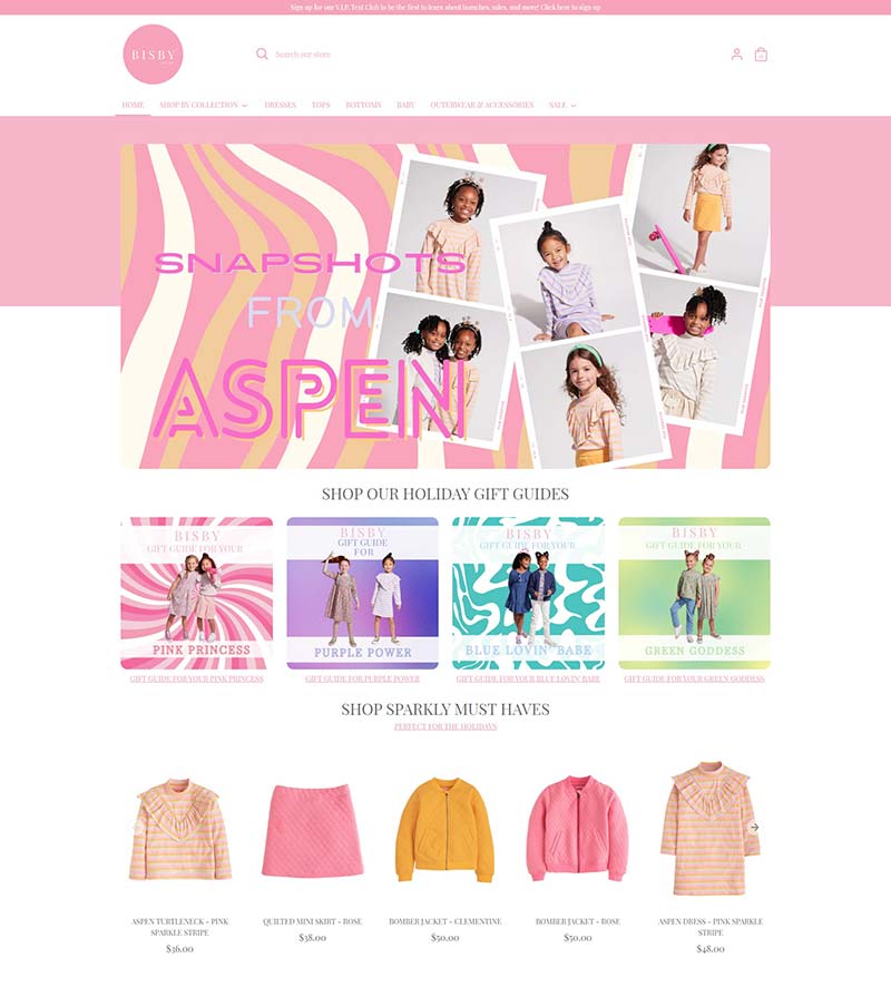 BISBY Kids 美国女童服装品牌购物网站