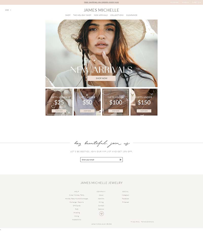 James Michelle 美国手工饰品购物商店