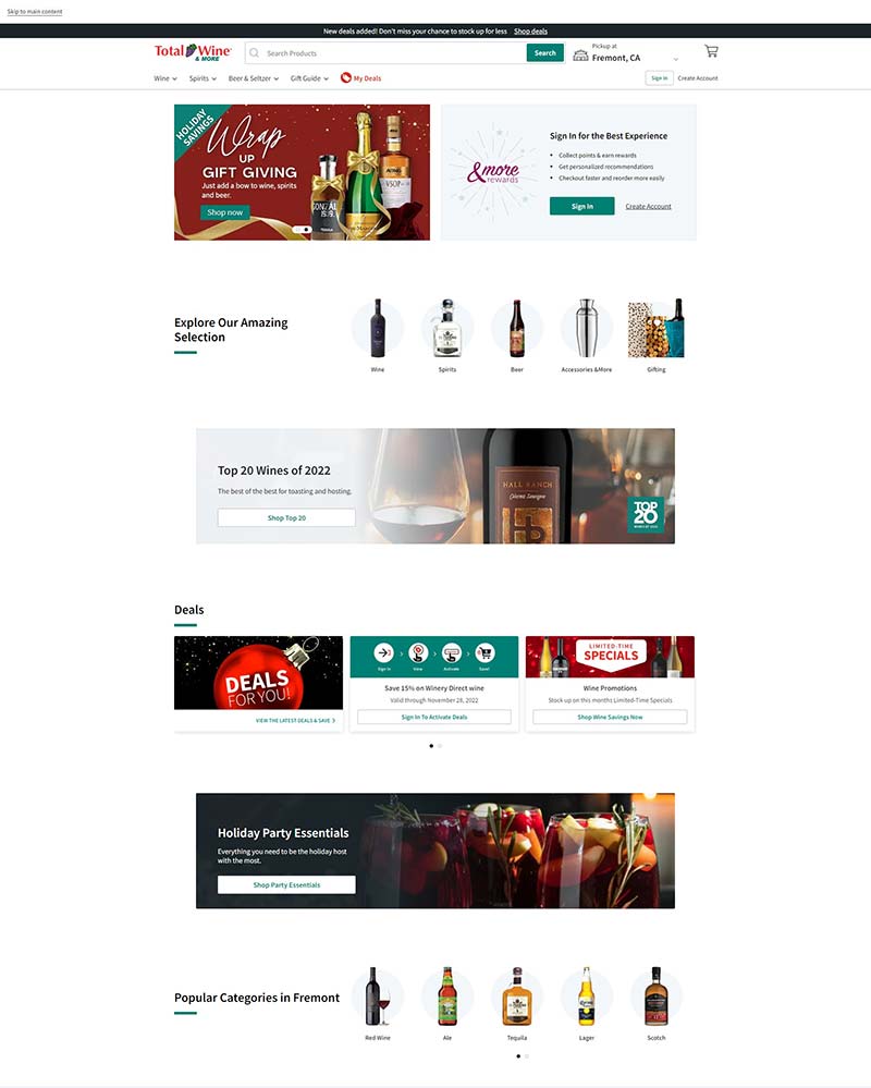 Total Wine 美国精品葡萄酒零售网站