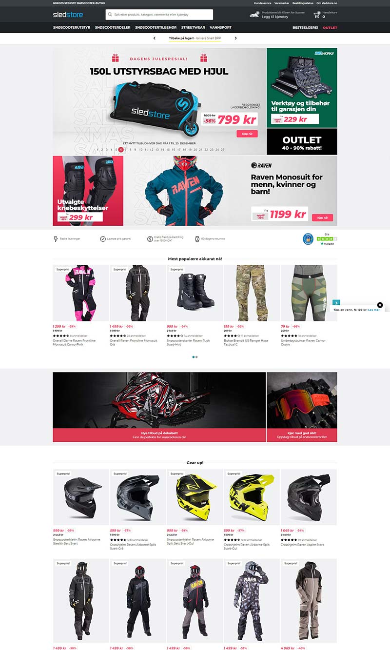 Sledstore NO 挪威越野摩托车装备购物网站