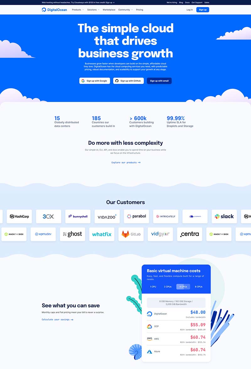 DigitalOcean 美国在线云服务订阅网站