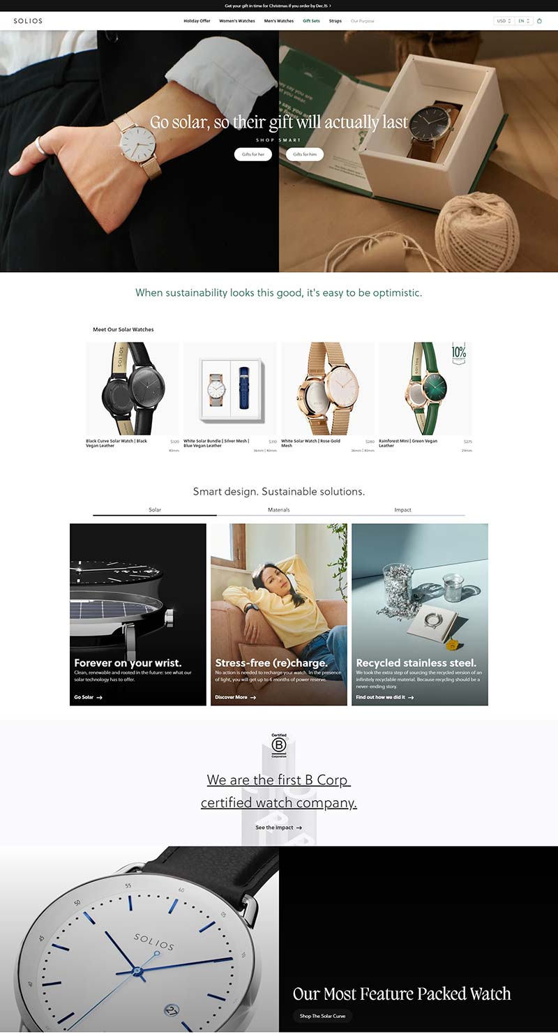 Solios Watches 加拿大时尚手表品牌购物网站