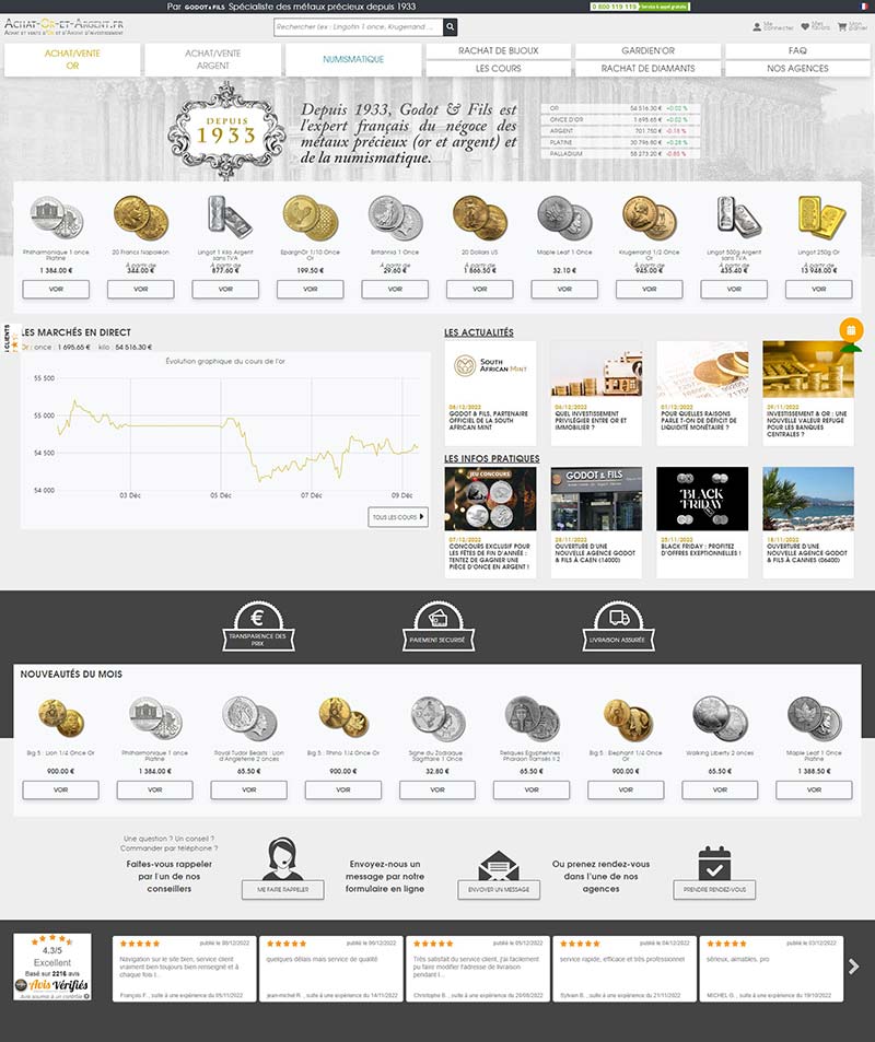 Achat Or Et Argent FR 法国金币金条交易网站