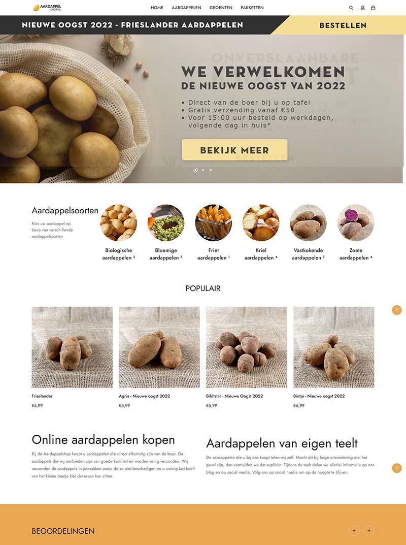 Aardappelshop.nl 荷兰土豆农产品订购网站
