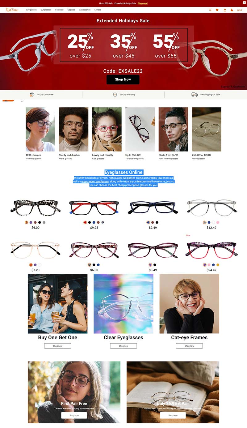 ABBE Glasses 美国处方太阳镜品牌购物网站