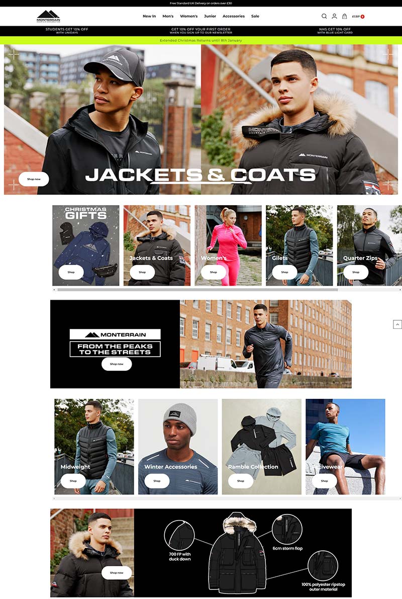 Monterrain 英国户外服饰品牌购物网站