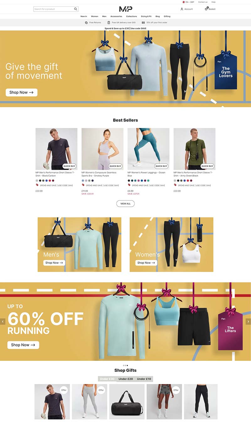 MP activewear 英国知名运动服品牌购物网站