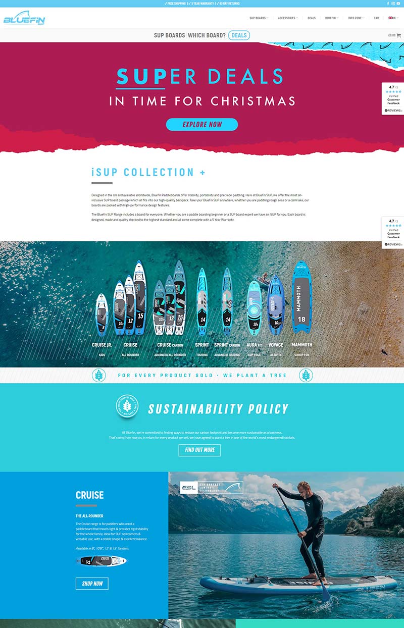 Bluefin SUP 英国冲浪板品牌订购网站