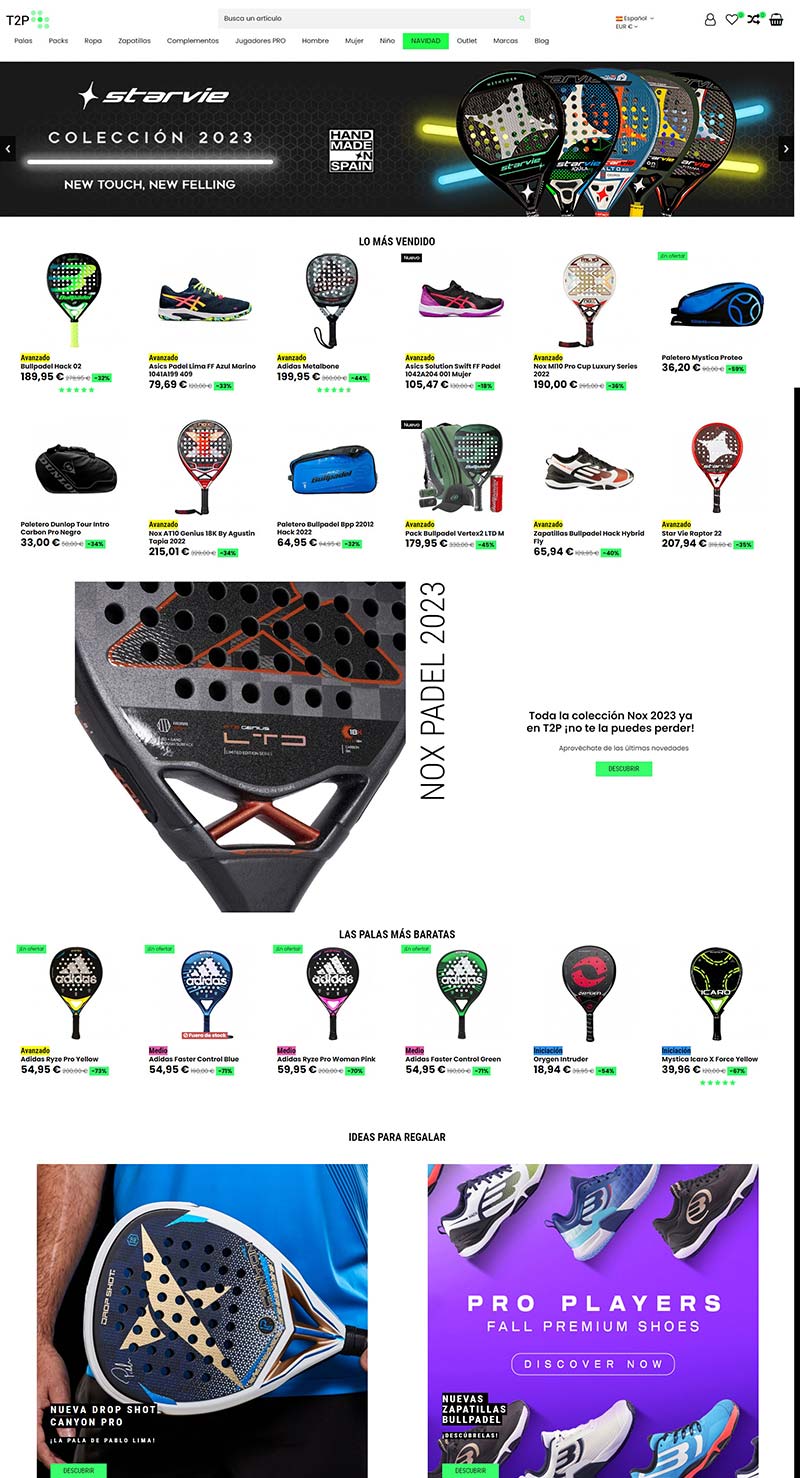 Time2Padel 西班牙板式网球装备购物网站