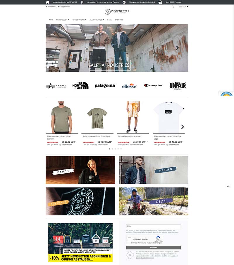 Ziegenpeter Shop 德国时尚街头服饰购物网站