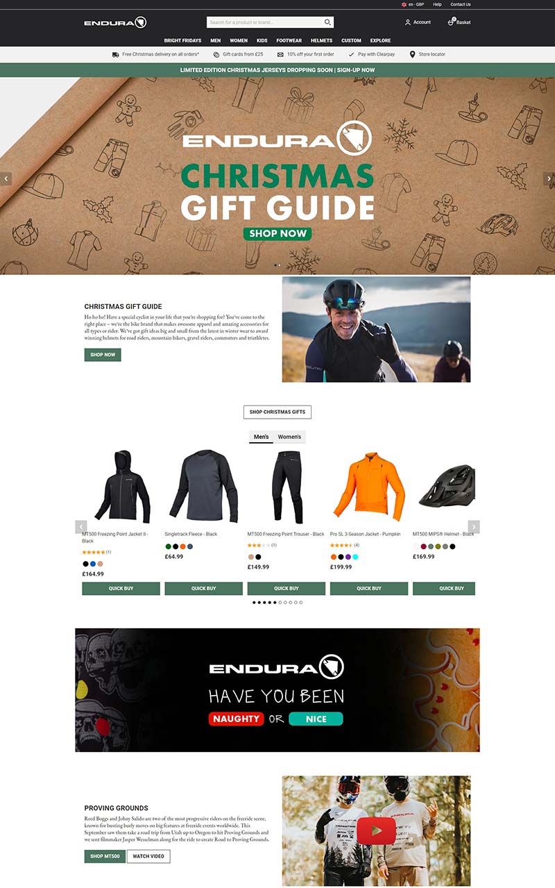 Endura Sport 英国户外骑行服饰购物网站