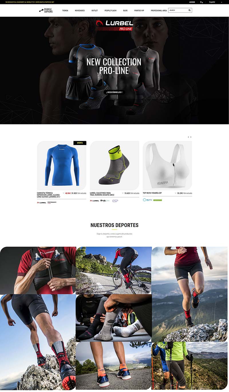 People Sapiens 西班牙运动服饰品牌购物网站