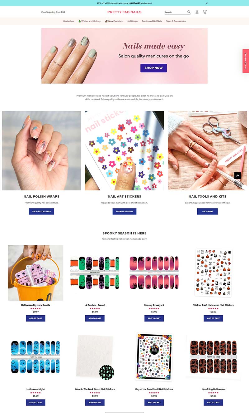 Pretty Fab Nails 美国时尚美甲产品购物网站