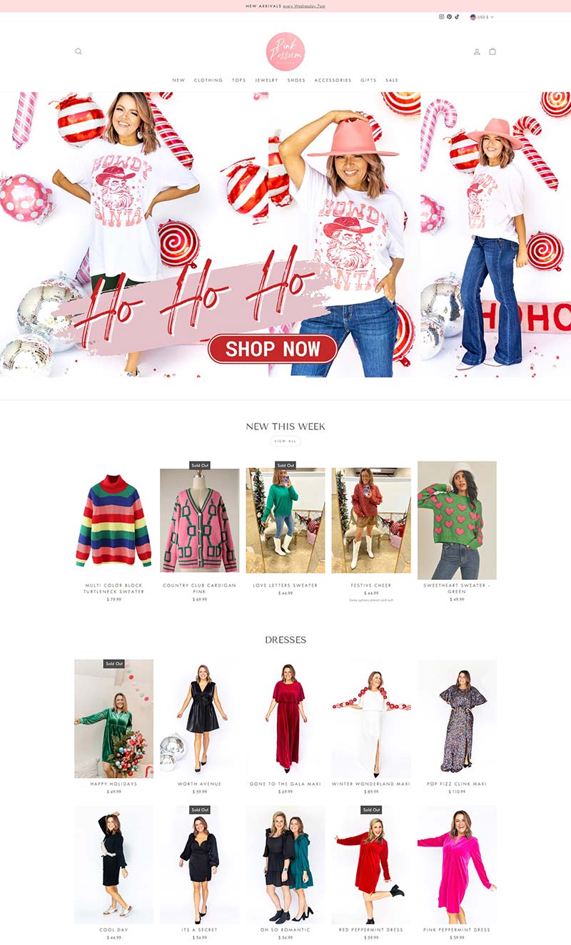 Pink Possum Boutique 美国精品服饰购物商店
