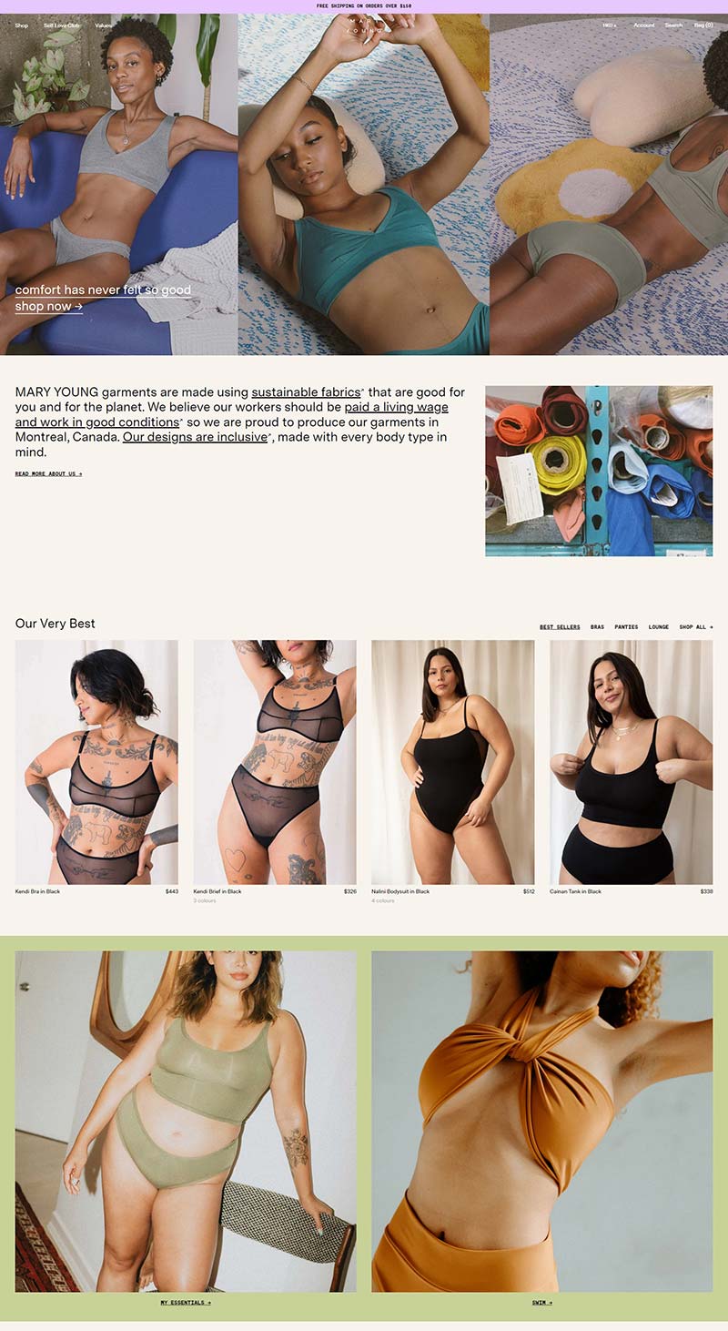 MARY YOUNG 加拿大奢华女士内衣品牌购物网站