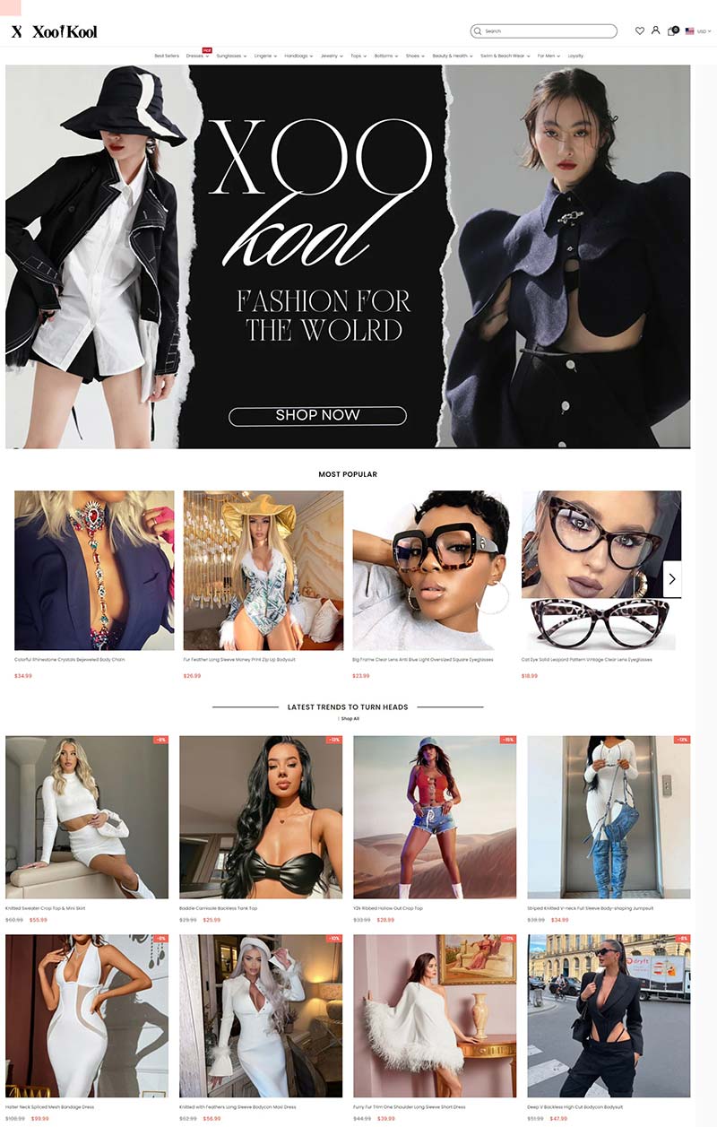 XooKool 美国女性时尚在线购物商店
