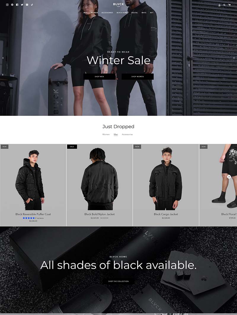 Blvck Paris 美国时尚设计师品牌购物网站