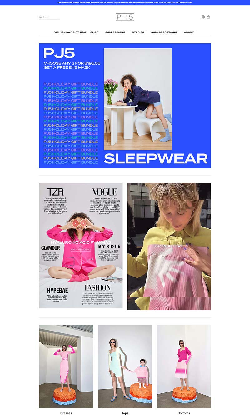PH5 美国高级针织女装品牌购物网站