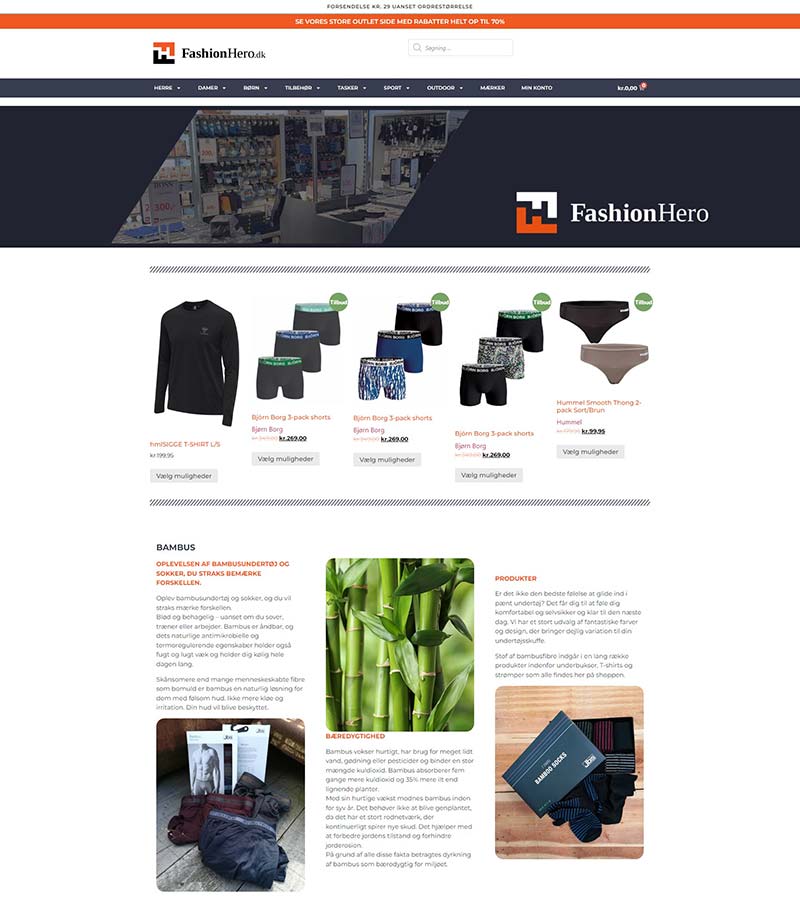 Fashionhero.dk 丹麦男士内衣在线购物商店