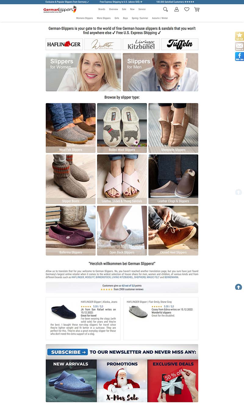 German-Slippers 德国居家拖鞋购物网站