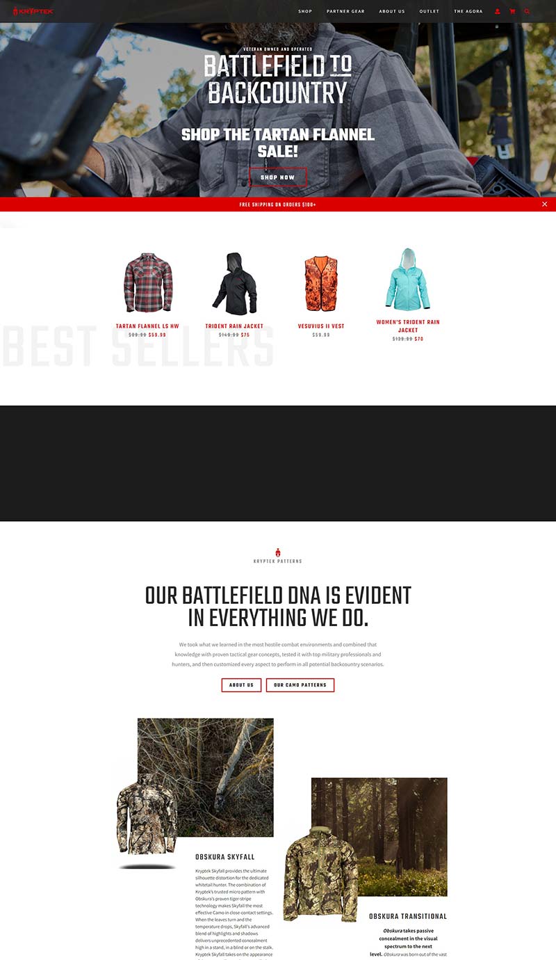 Kryptek 美国专业户外服饰品牌购物网站