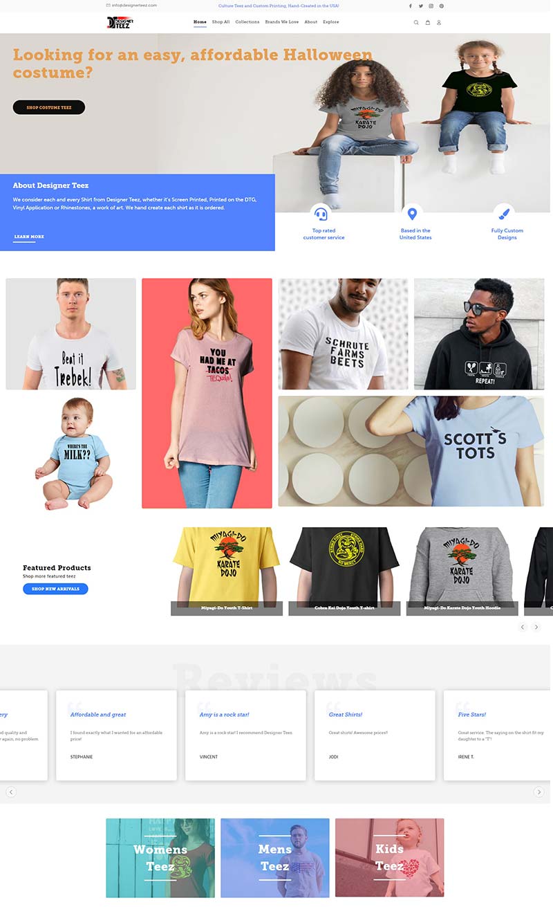 Designer Teez 美国印刷衬衫品牌购物网站