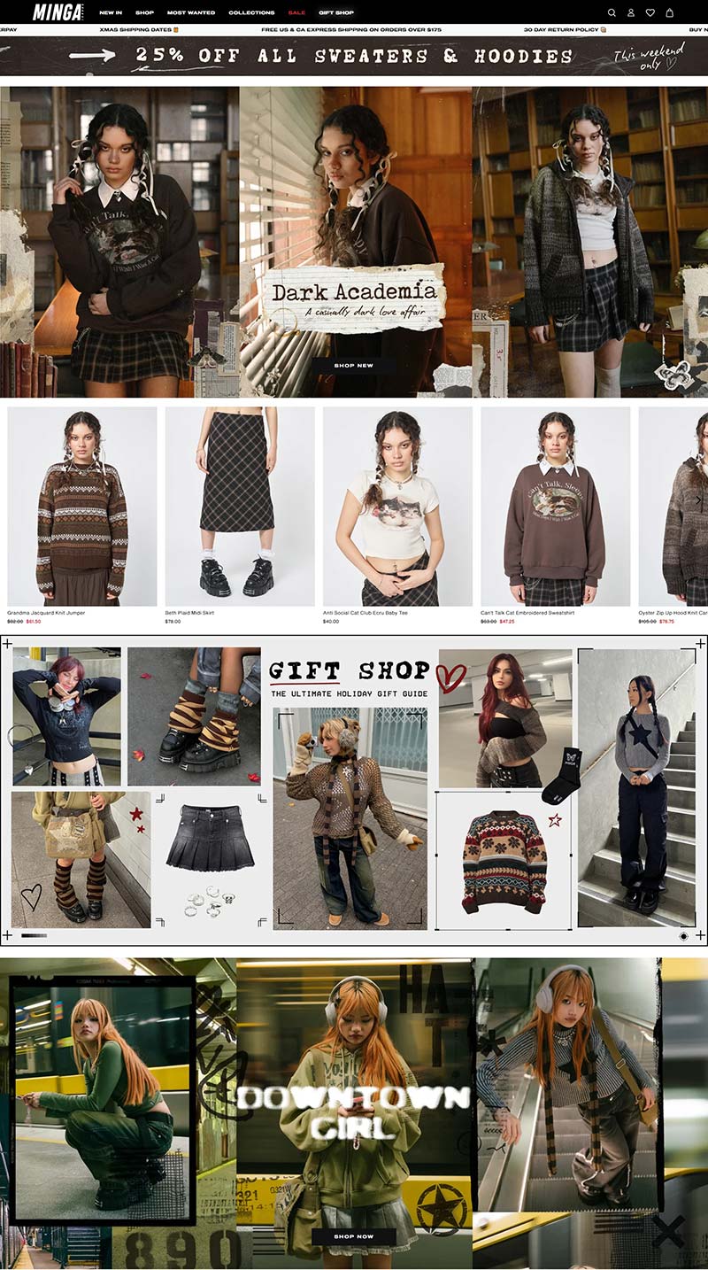 MINGA LONDON US 美国复古时尚女装品牌购物网站