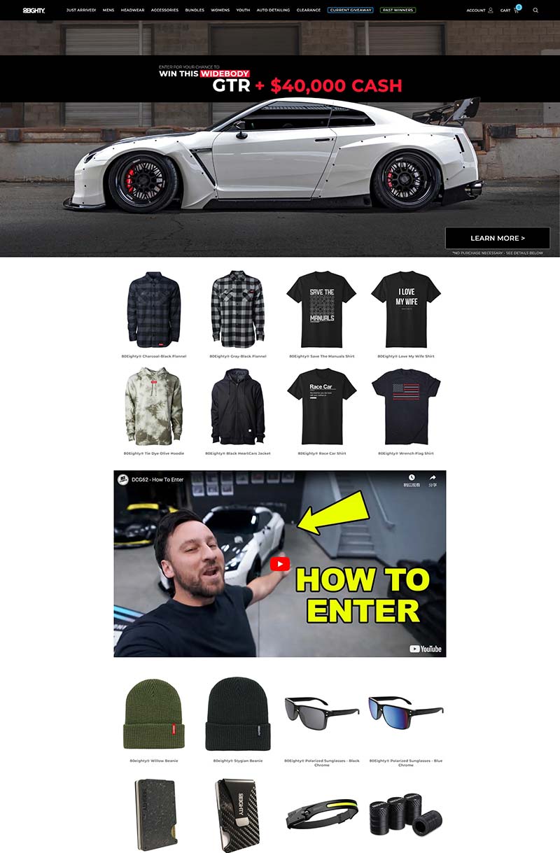 80Eighty 美国赛车服饰品牌购物网站