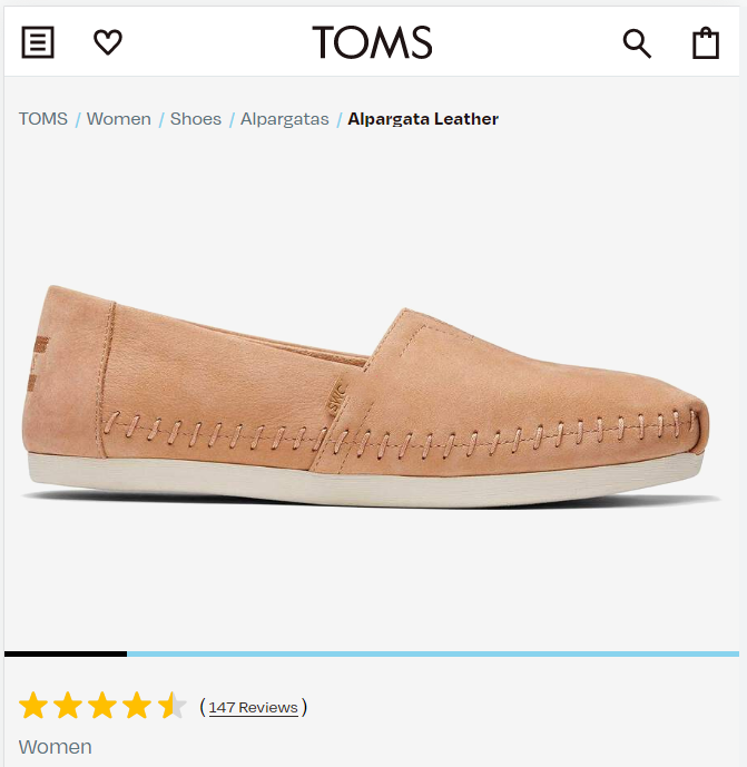 Toms official website select items
