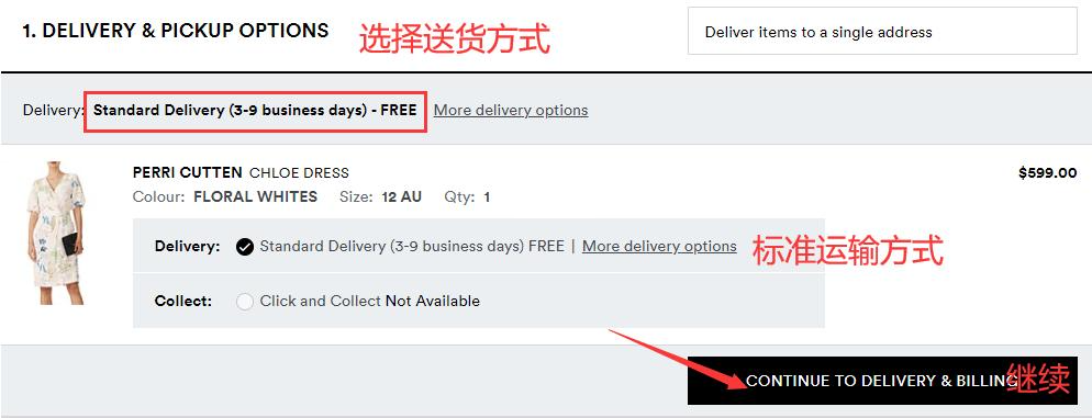 David Jones Australia official website shipping method
