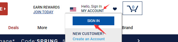 eBags official website account login