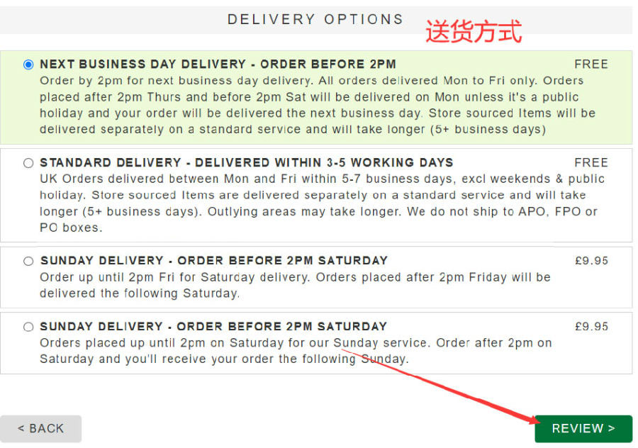 All Saints UK official website delivery method