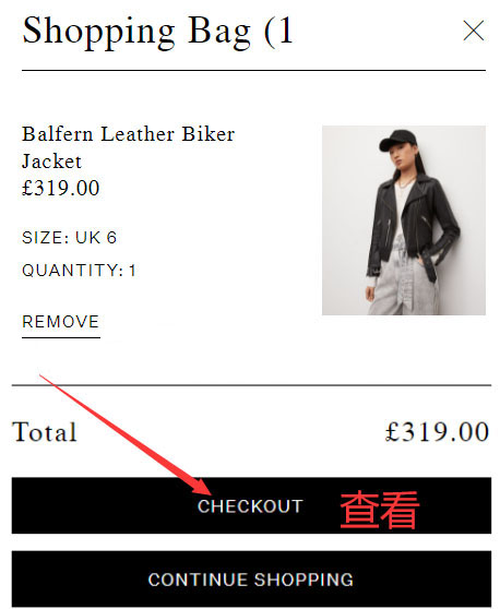 All Saints UK official website view order
