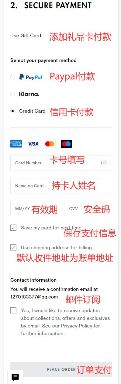 Tory Burch official website credit card payment
