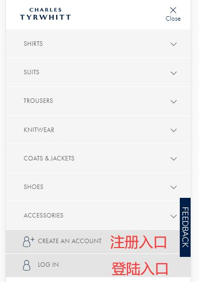 Charles Tyrwhitt official website login and registration options