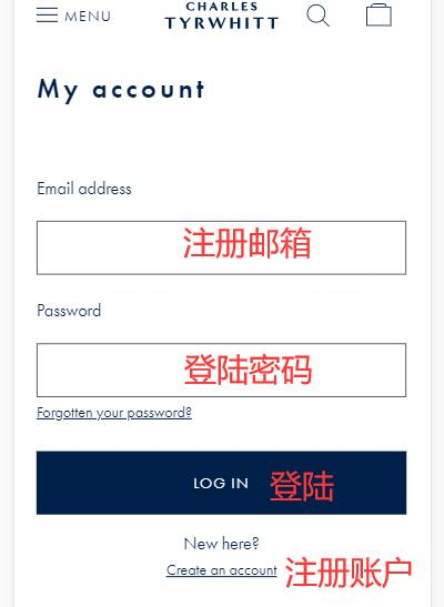 Charles Tyrwhitt official website account login