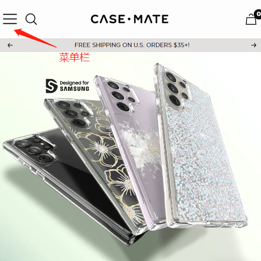 Change region on Case Mate official website