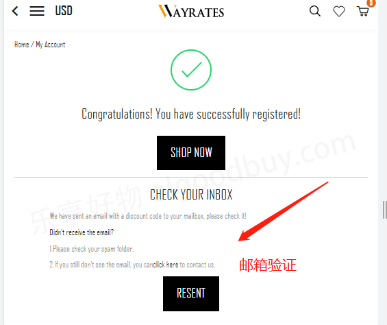 Wayrates official website email verification