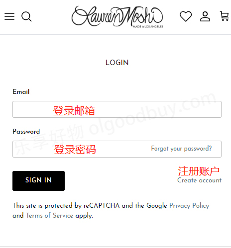 Lauren Moshi US official website register account