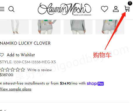 Lauren Moshi US official website shopping cart
