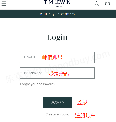 TM Lewin official website registration
