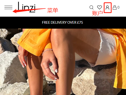 Linzi Shoes UK official website menu