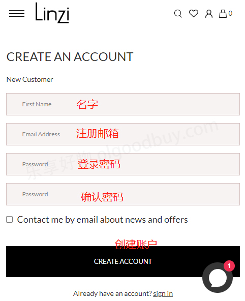 Linzi Shoes UK official website registration information
