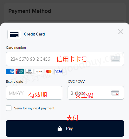 Zeelool official website credit card payment