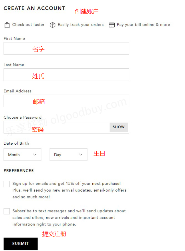 Bloomingdale's US official website account registration
