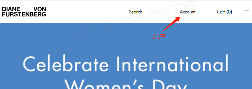 DVF US official website account