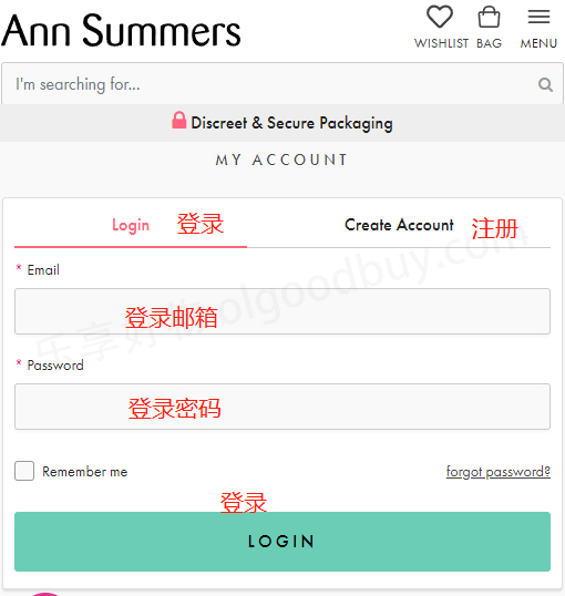 Ann Summers UK official website login