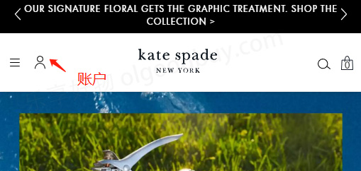 Kate Spade official website account