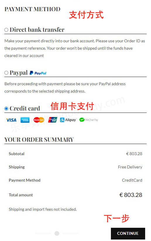Eleonora Bonucci official website payment methods